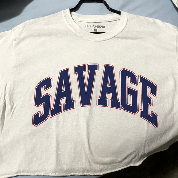 Savage Crop Top - White - Picture 7 of 8